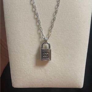 Silver Padlock Necklace